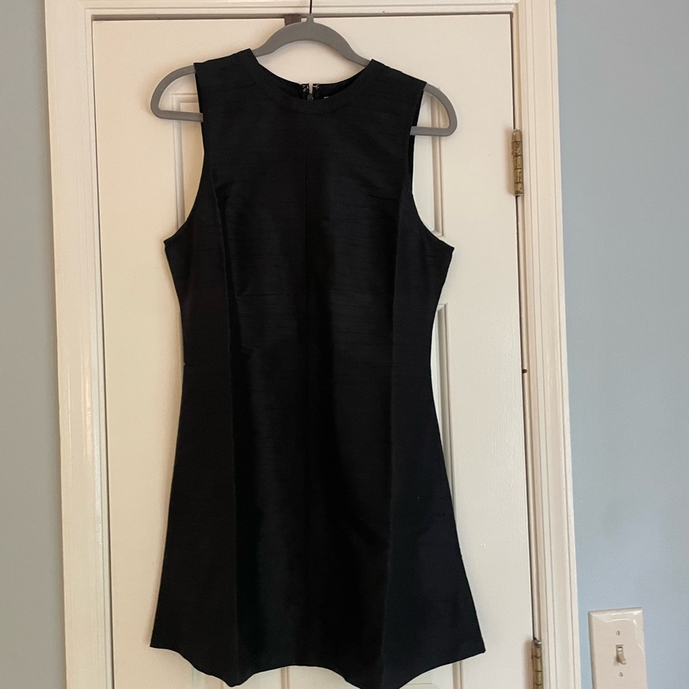 Julia Amory NWT Baby Jane Black Silk Dupioni Dress